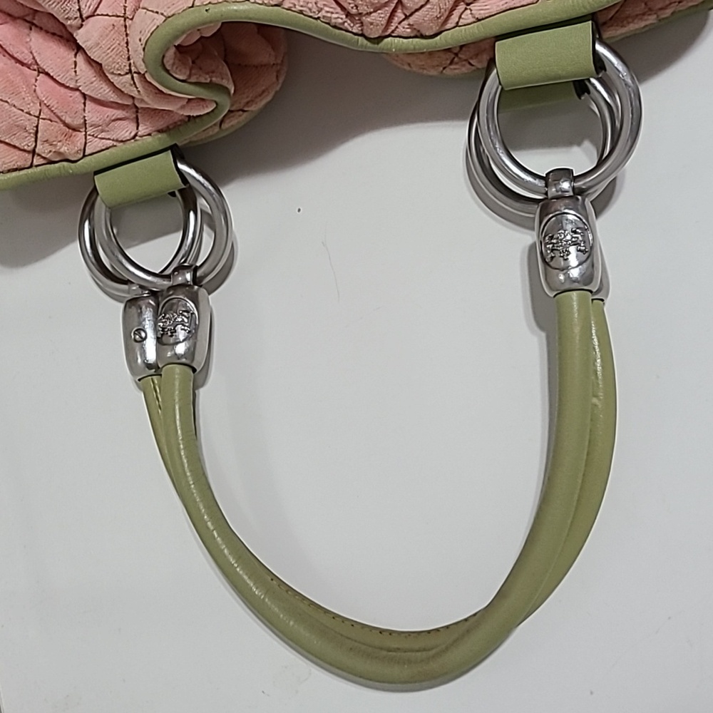 Juicy Couture Vintage Y2K SALE Rare Velvet Pink and Green Women's Bag - Picture 2 of 16